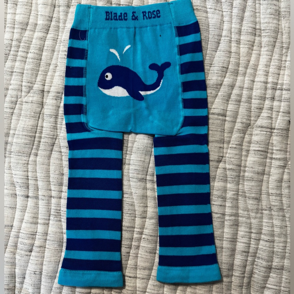 Blade & Rose stripped whale leggings 1-2years NWT
